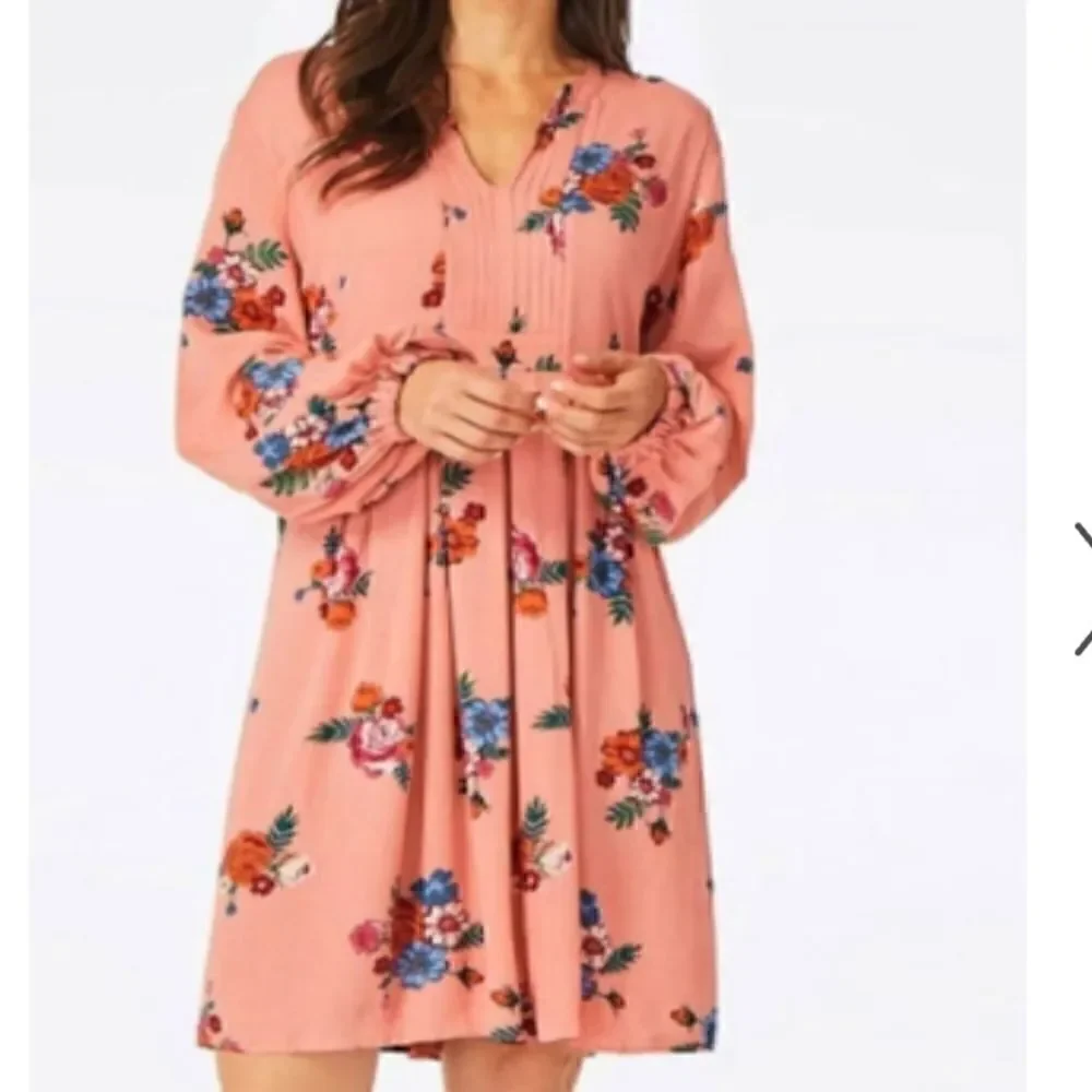 Matilda Jane Let's Go Out Pink Floral Babydoll Dress Size XSIn good condition